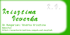 krisztina veverka business card